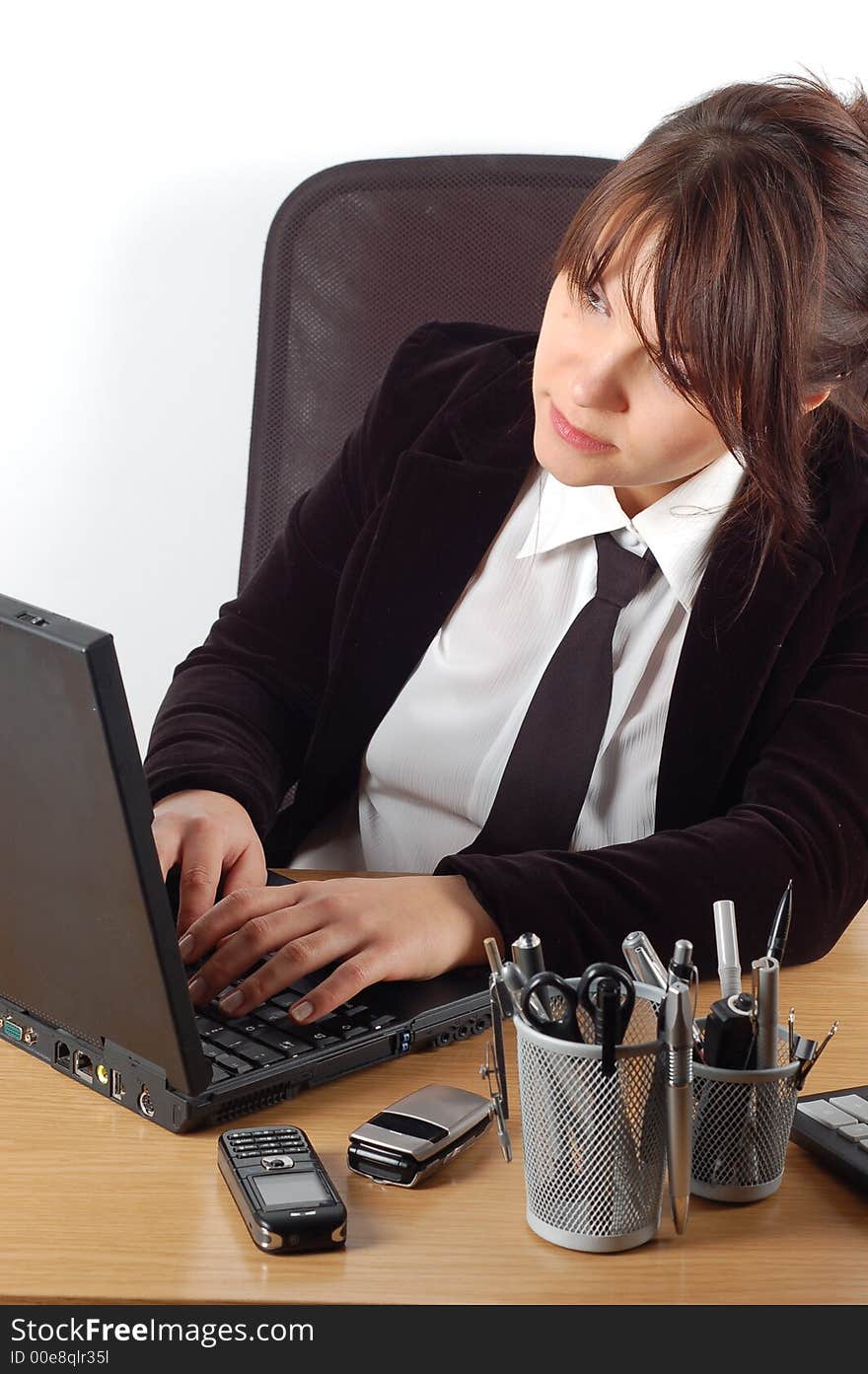 Business woman at desk 16