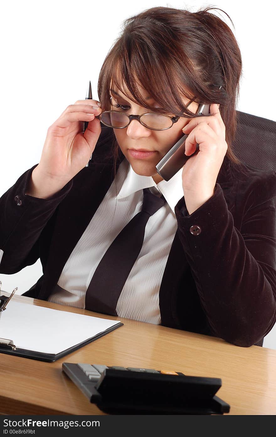 Business woman at desk 16