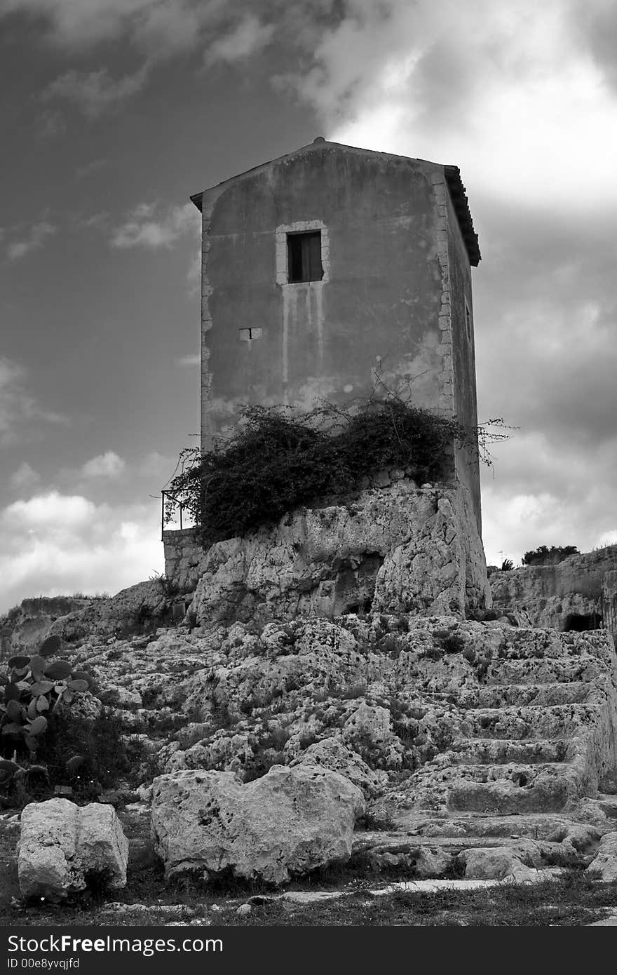 Ancient mill in the Syracuse archaeological park