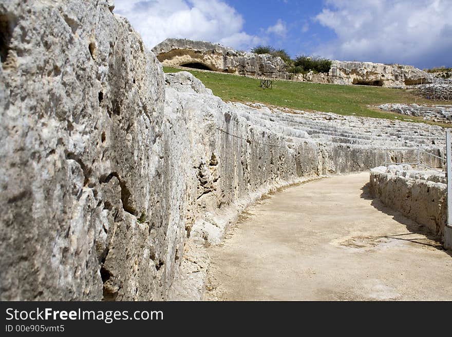 Greek Theater, inside cavea