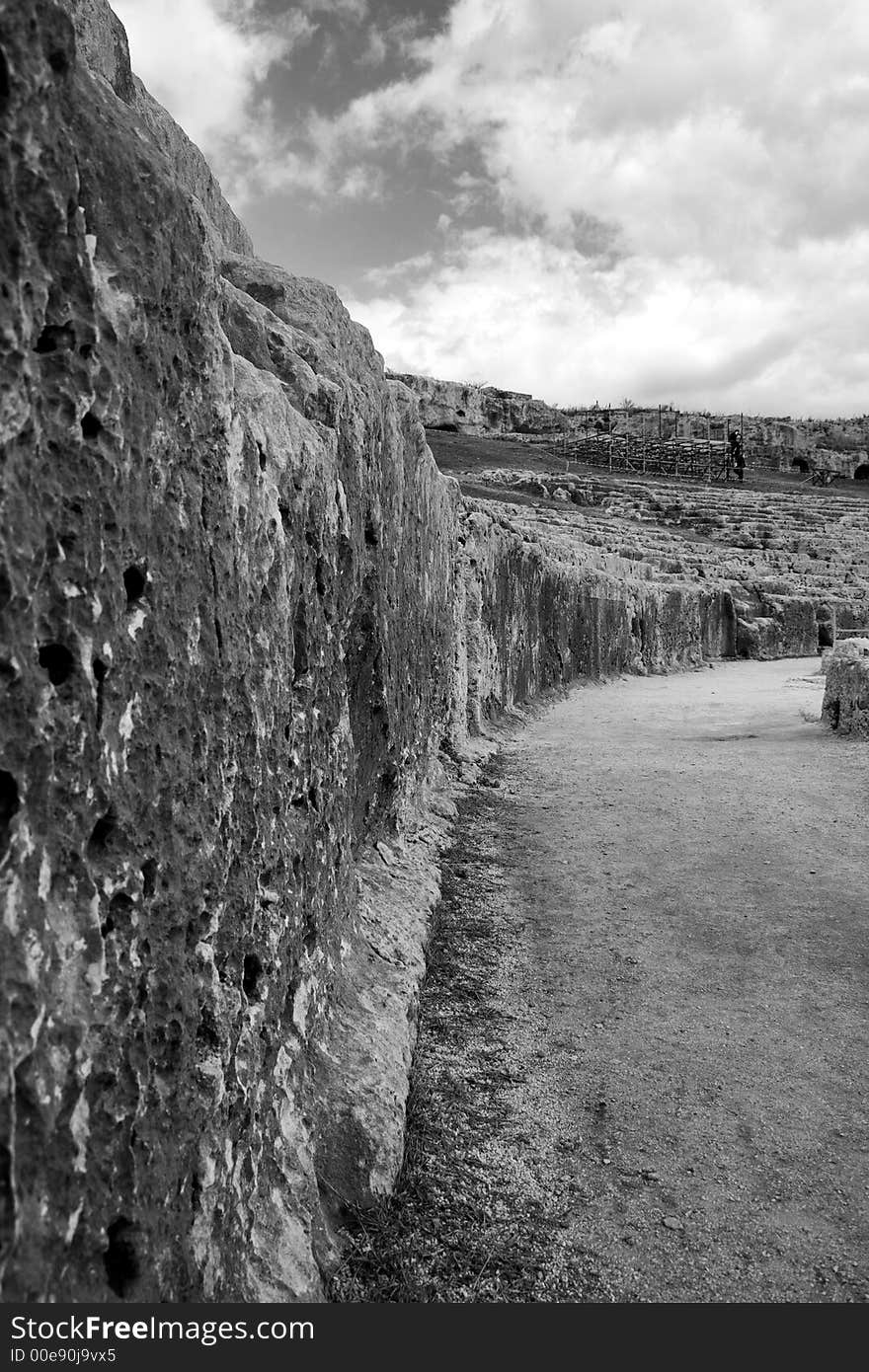 Greek Theater, inside cavea