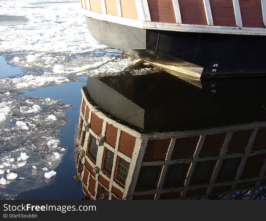 Stern of an ancient ship