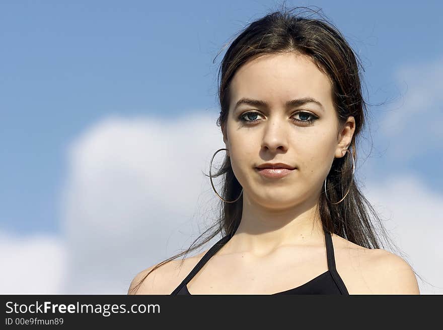 Portrait of attractive young woman