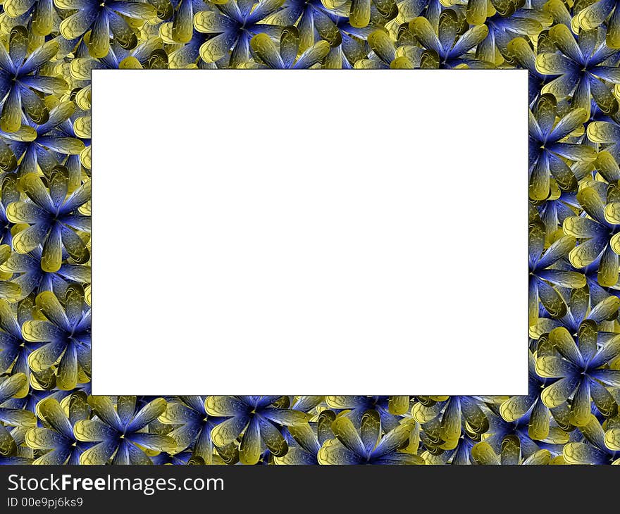 Frame From Metal Flowers