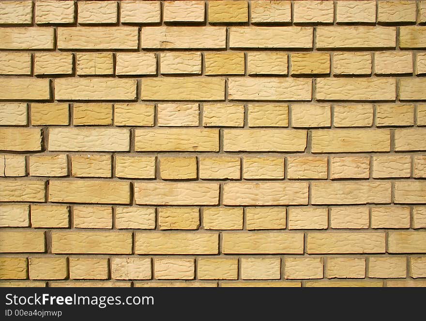 Yellow brick wall,can be used like texture.Very detailed.