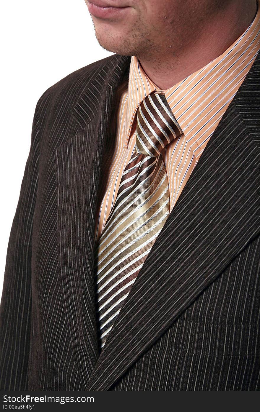 Businessman undressing