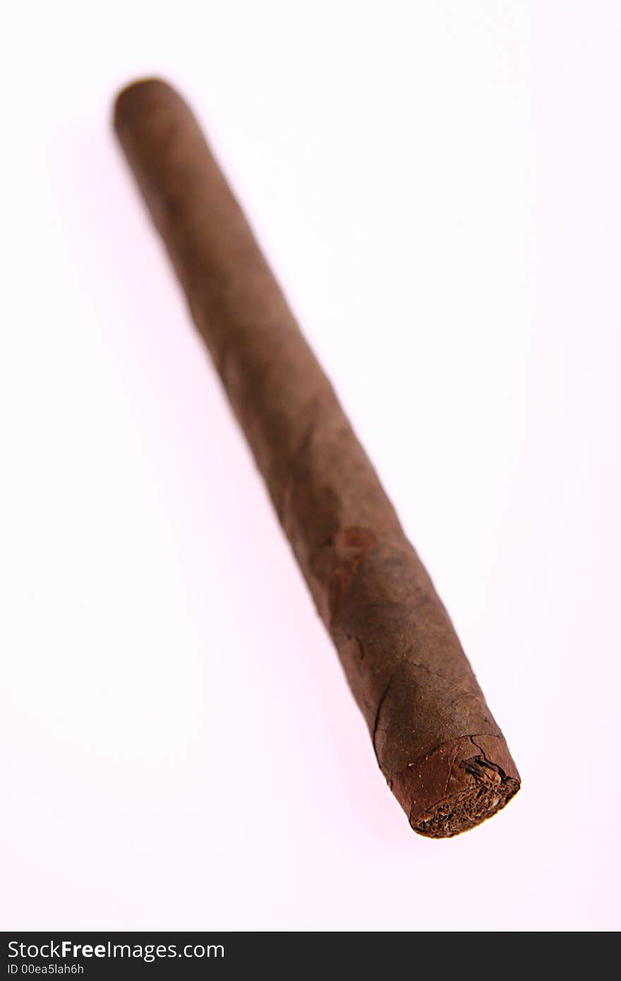 Isolated cigar on white background