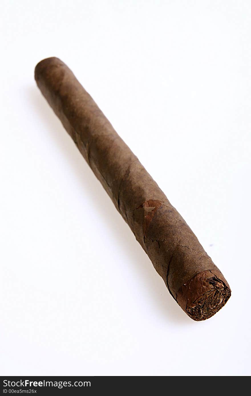 Isolated cigar on white background