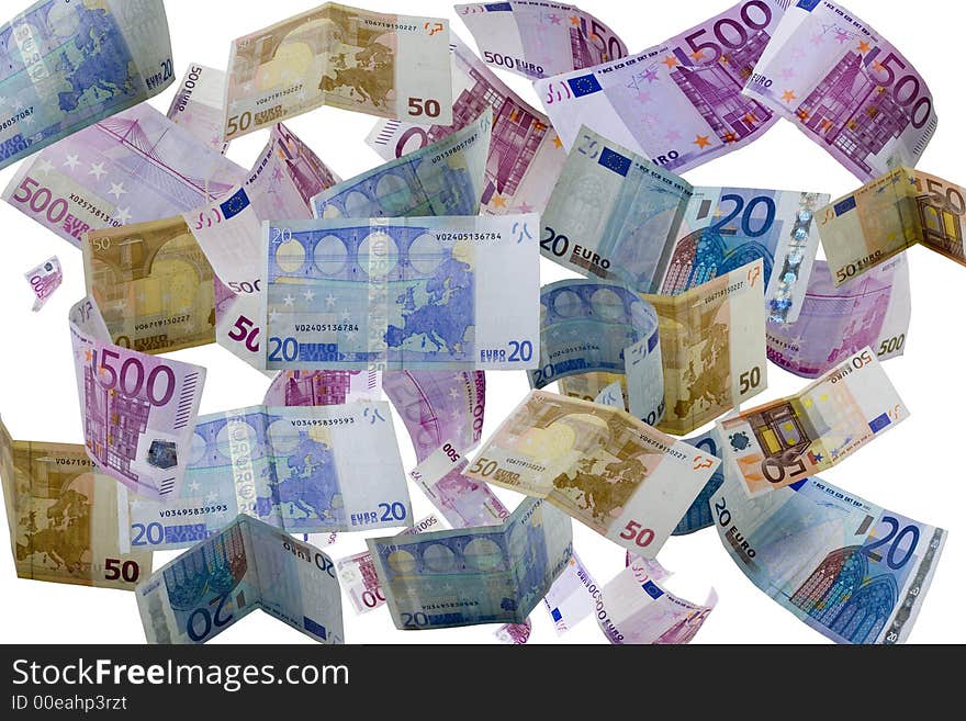 Euro business capital white background note currency. Euro business capital white background note currency