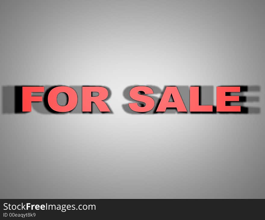 Red sign for sale on the grey shadow background. Illustration made on computer. Red sign for sale on the grey shadow background. Illustration made on computer.