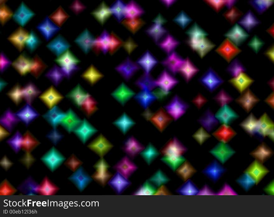 An abstract background with colorful dazzling stars. An abstract background with colorful dazzling stars