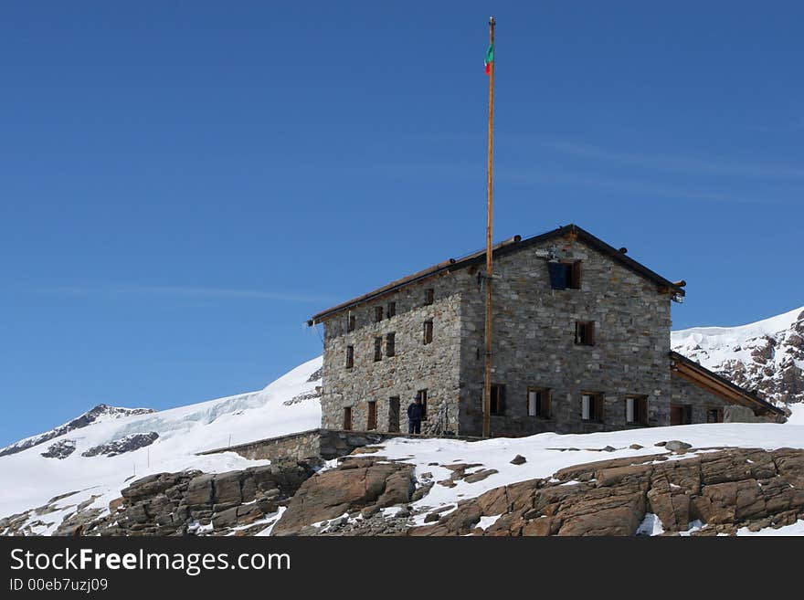 Stony refuge in the mountains. Stony refuge in the mountains