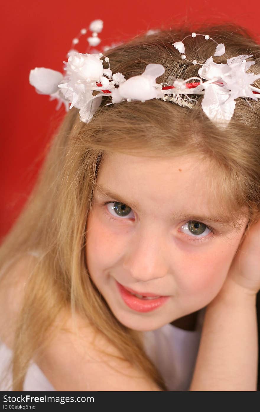 Shot of a flower girl vertical