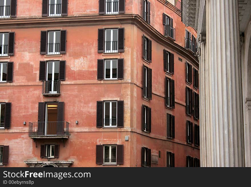 Columns & building