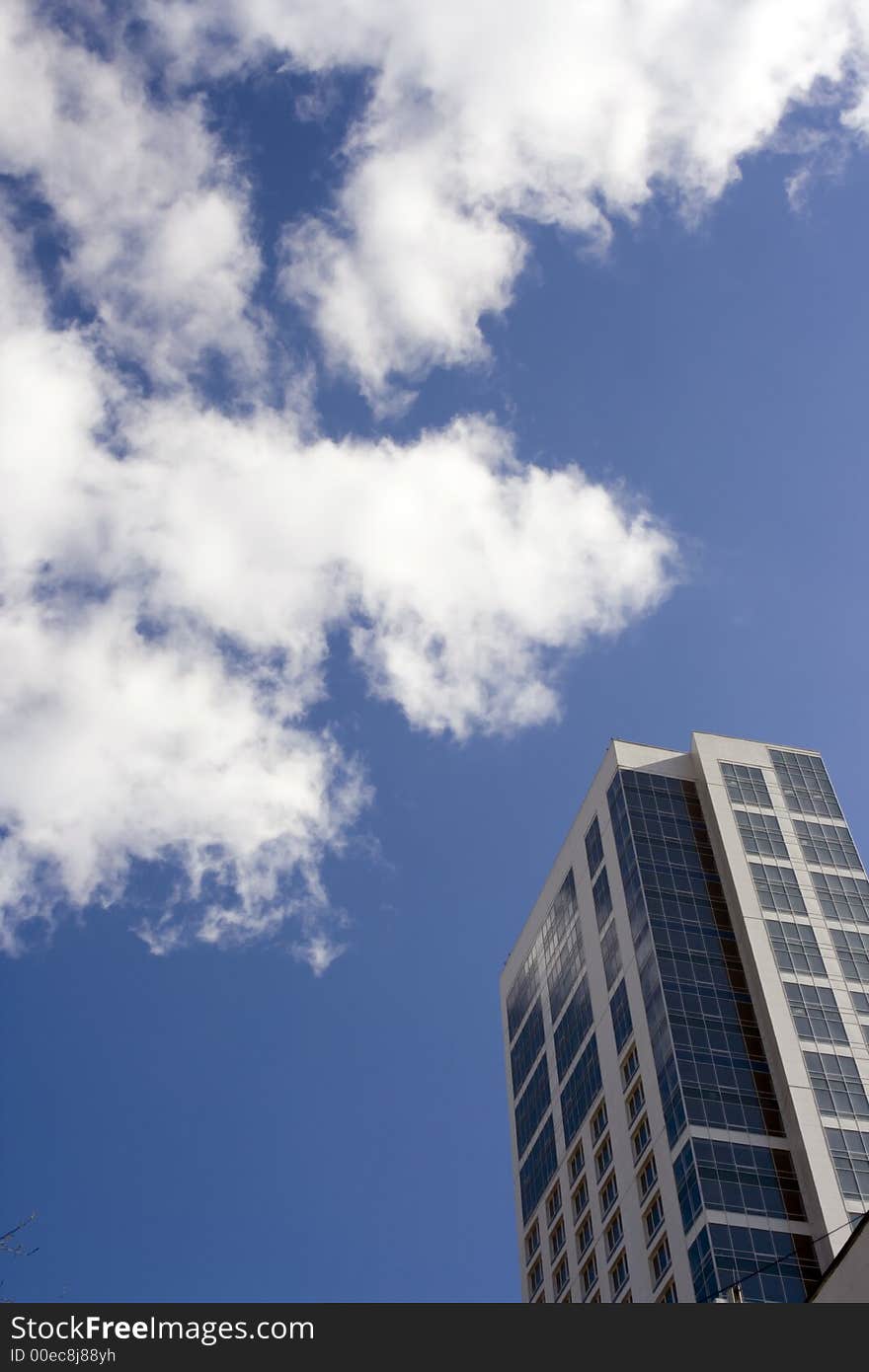 The high house and clouds.