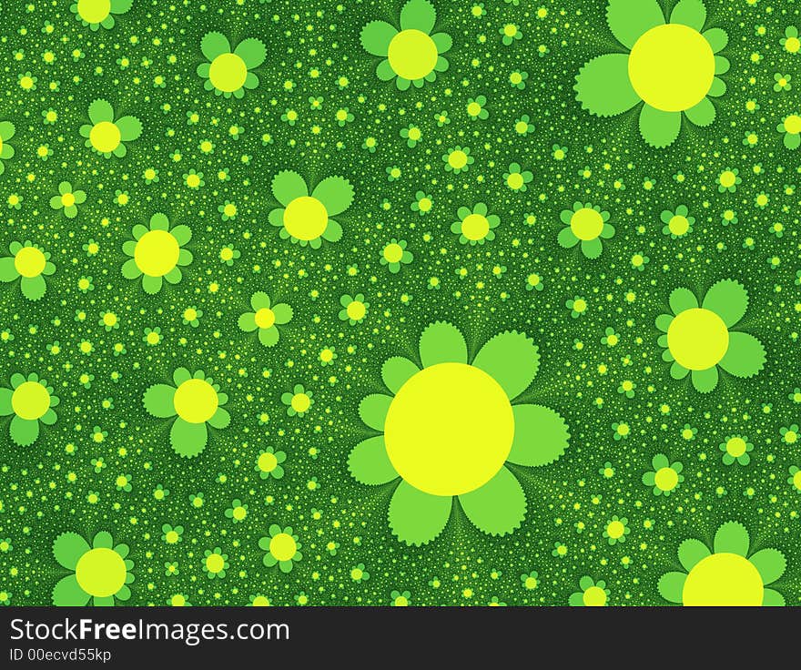 Green fractal - Abstract grass field. Green fractal - Abstract grass field.