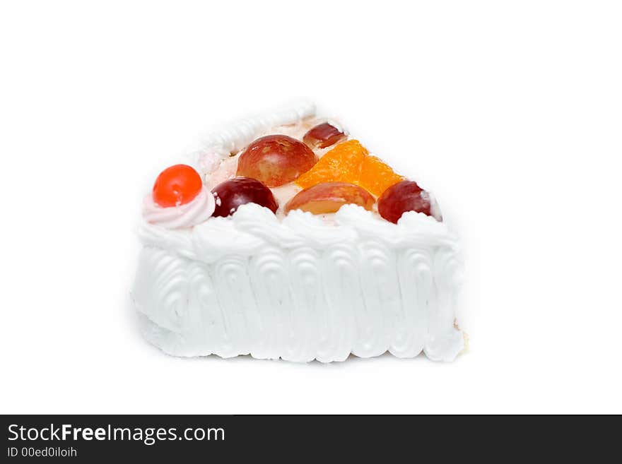 Very tasty fruit pie the butterfly on a white background. Very tasty fruit pie the butterfly on a white background