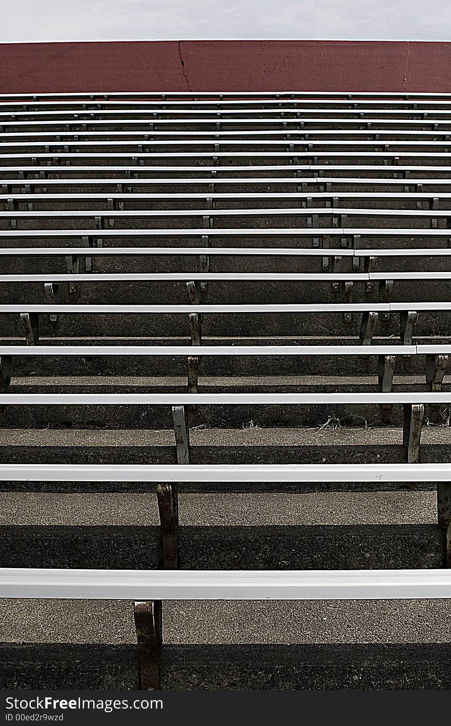 Empty stadium seats shot vertical. Empty stadium seats shot vertical