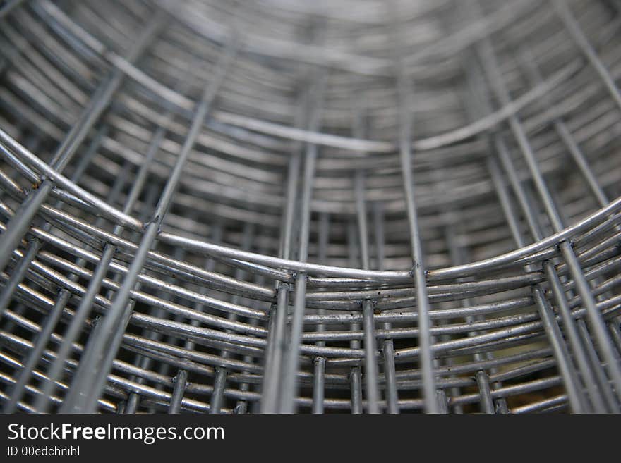 Close up roll of wire fence