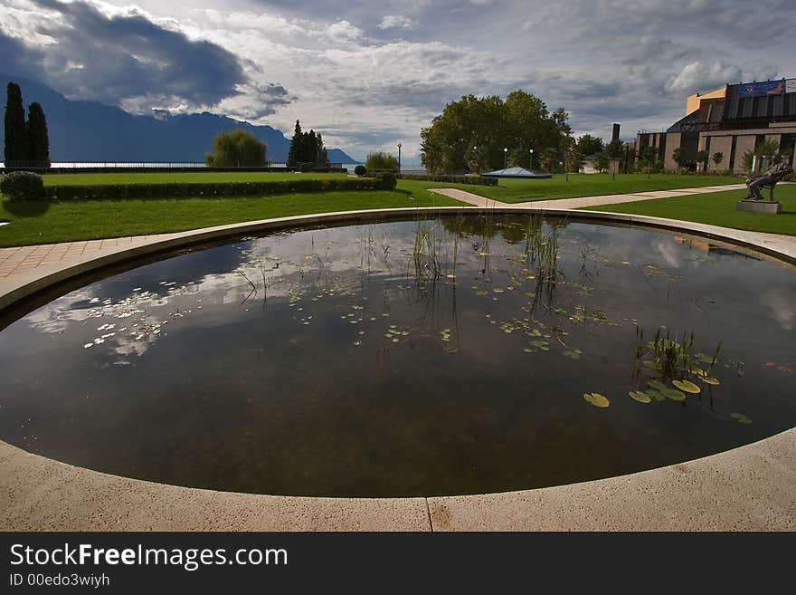 Clouds are reflected