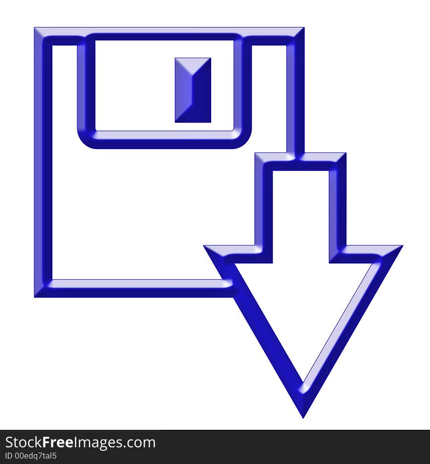 3 1/2 floppy diskette illustration