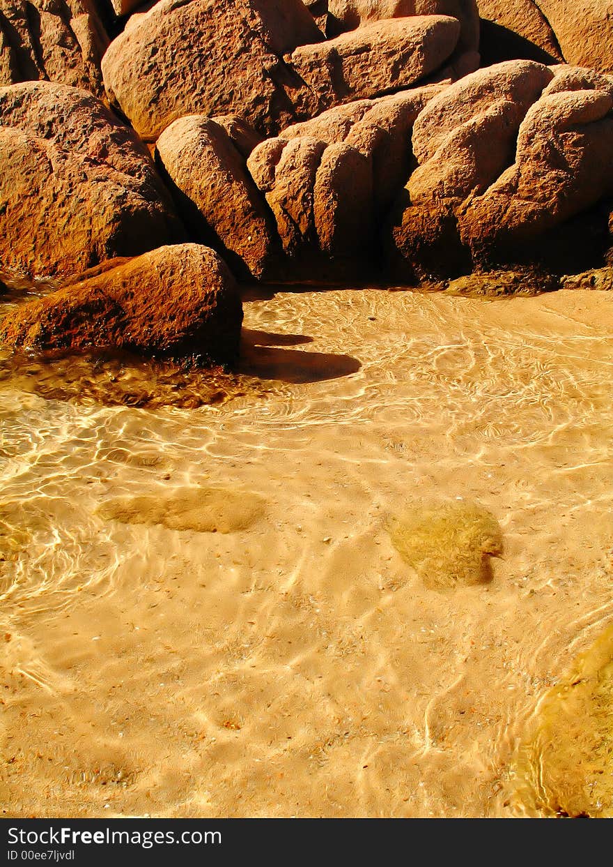 A golden beach in Iatly (Sardinia)