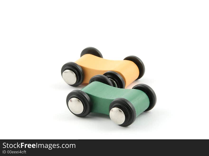 Toy wooden cars