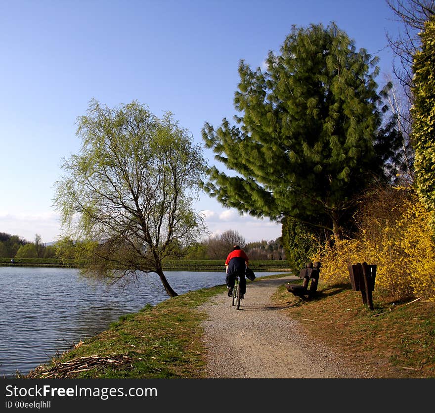 Cycling Around A Lake