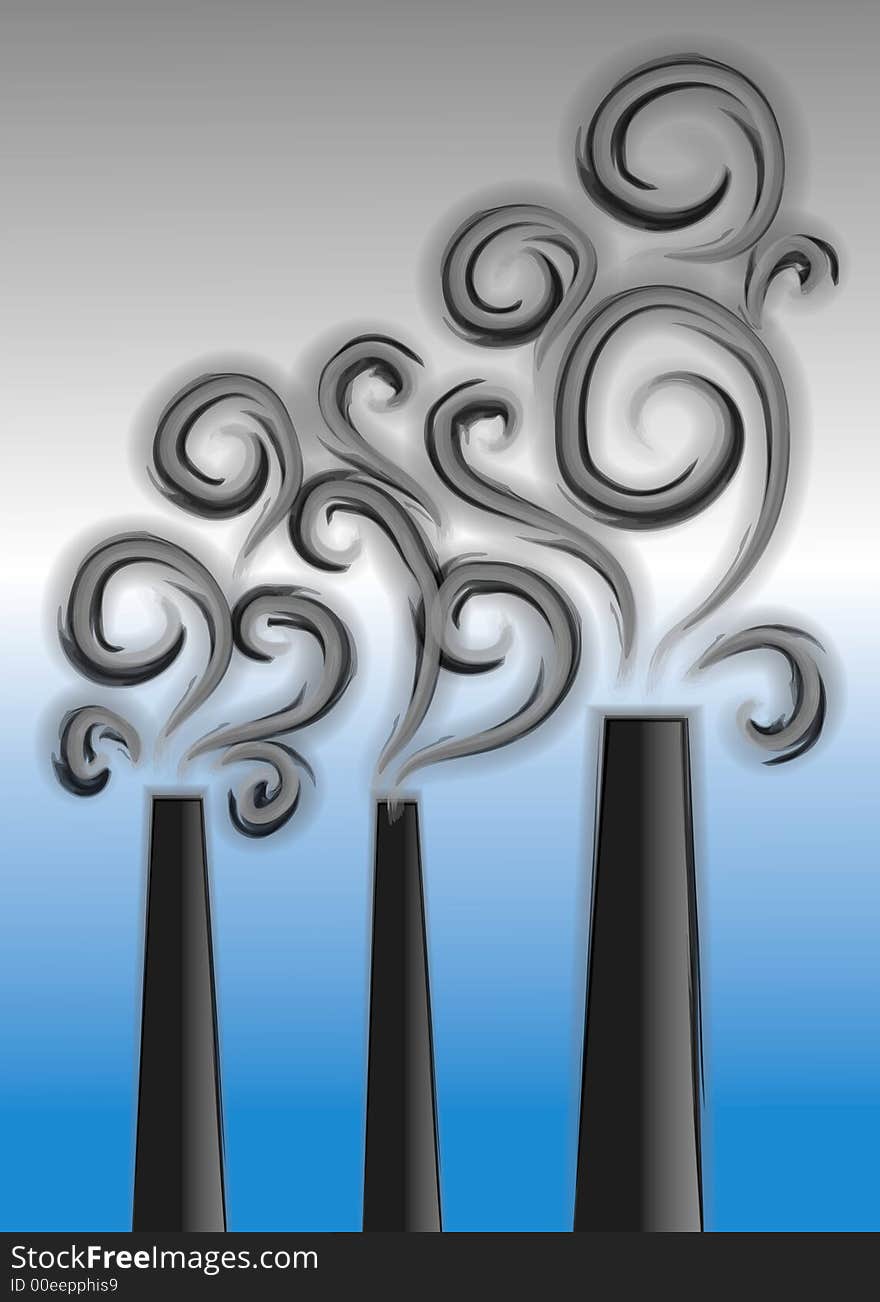 Smoke Stacks Pollution Clipart