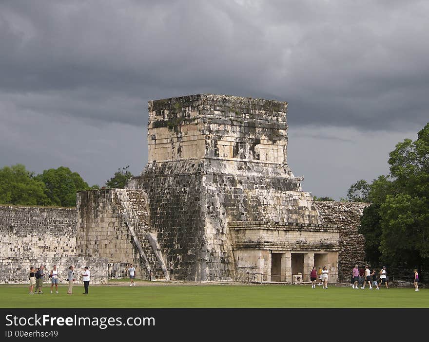 The Palace or Nunnery, another important temple in Chichen Itza, Mexico.