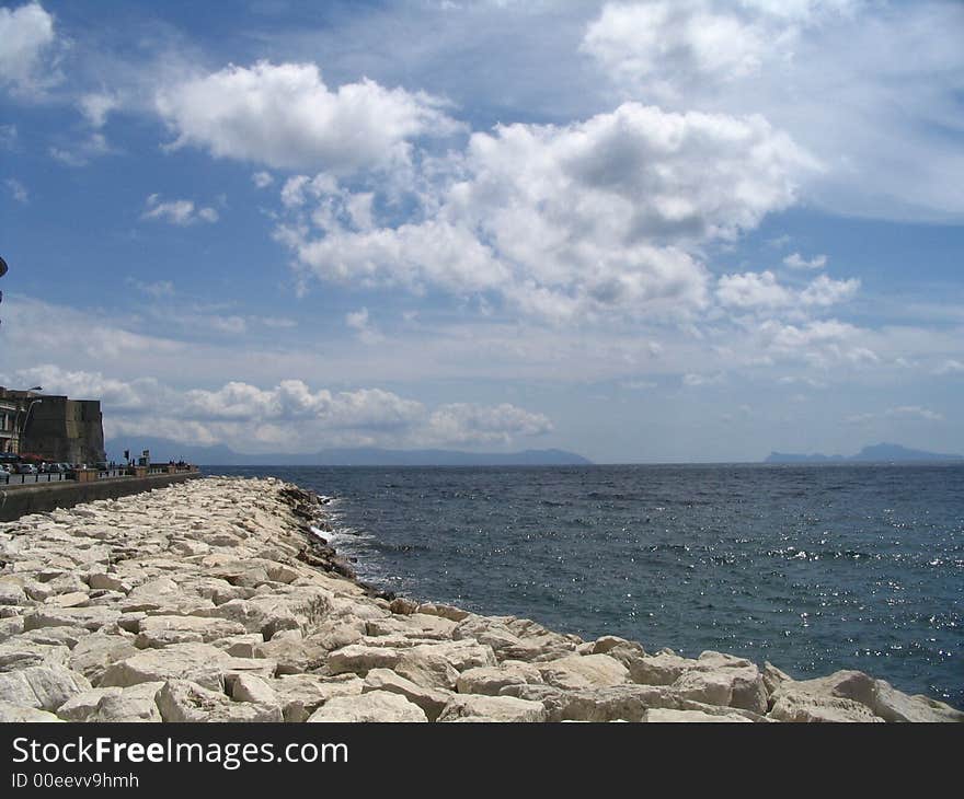 View of a street in Naples,Italy