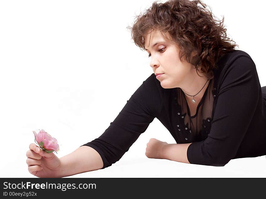 The nice young woman in black clothes