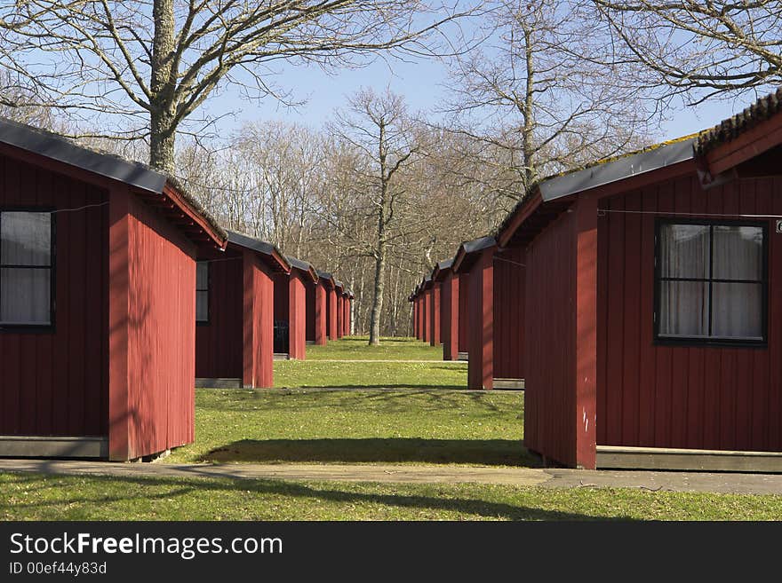 Bungalows in camping