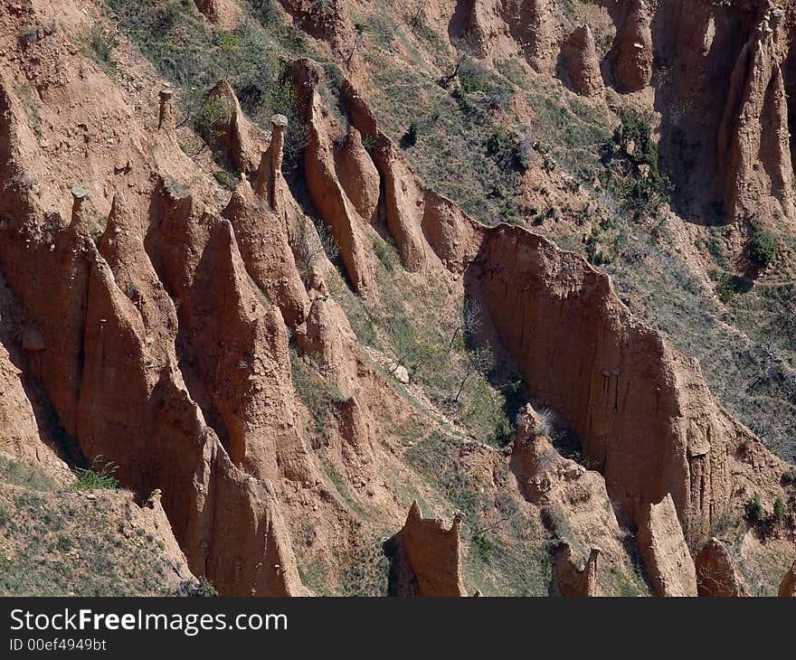 Desert of stones in the mountain. Desert of stones in the mountain