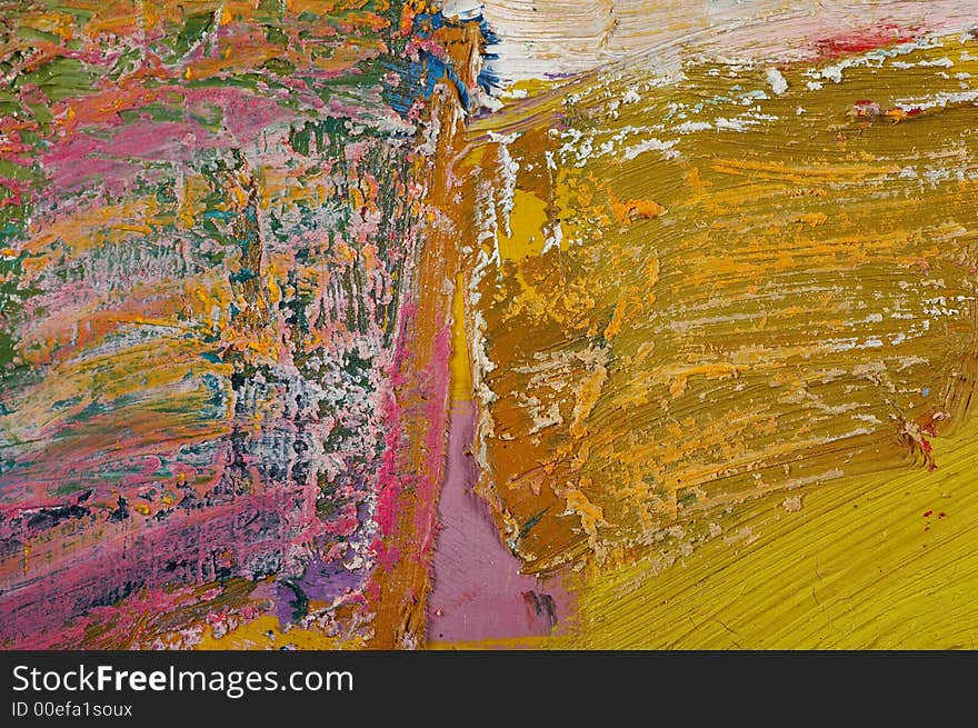 Painted canvas background - yellow texture