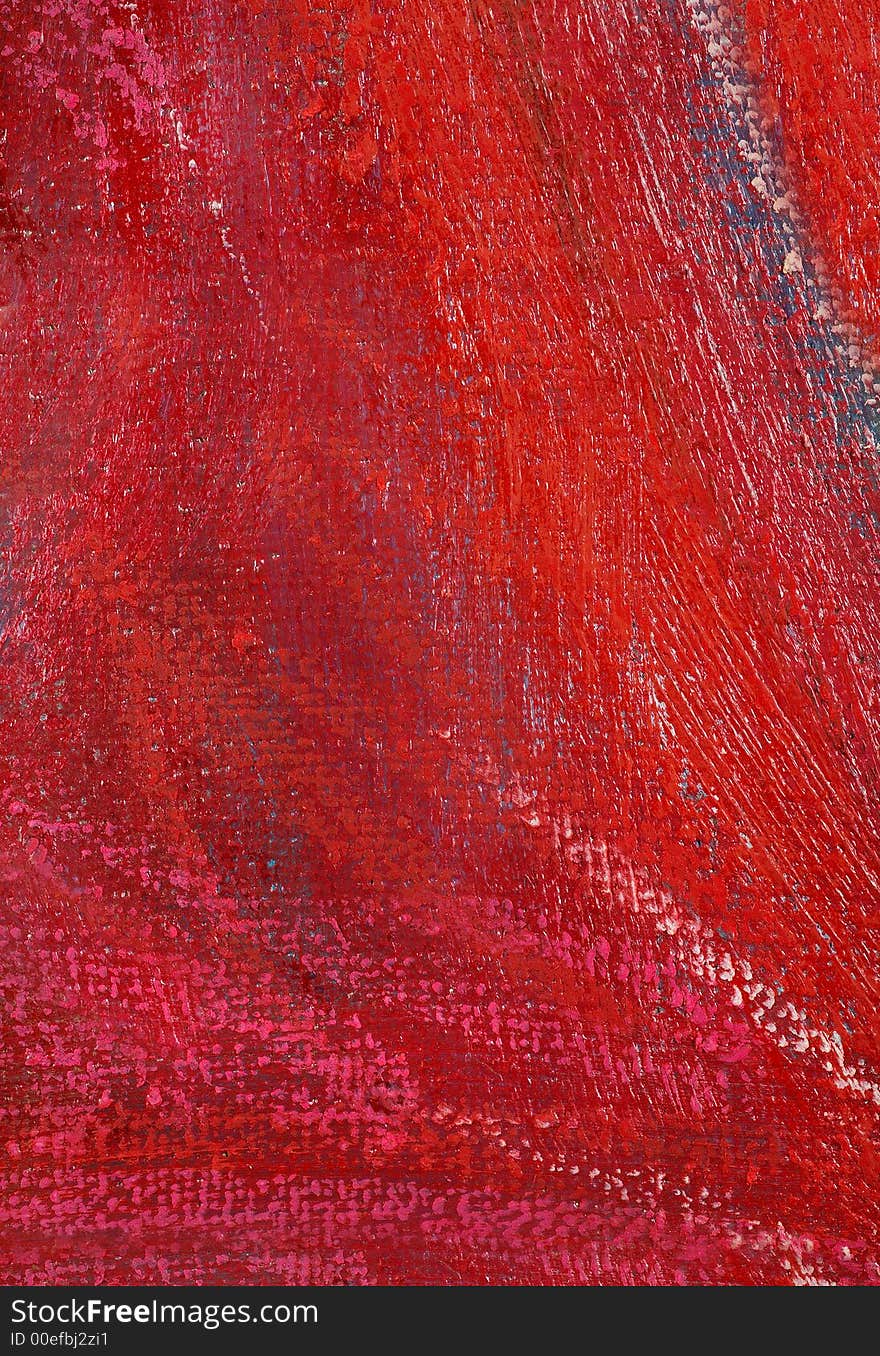 Texture - red painted canvas background. Texture - red painted canvas background