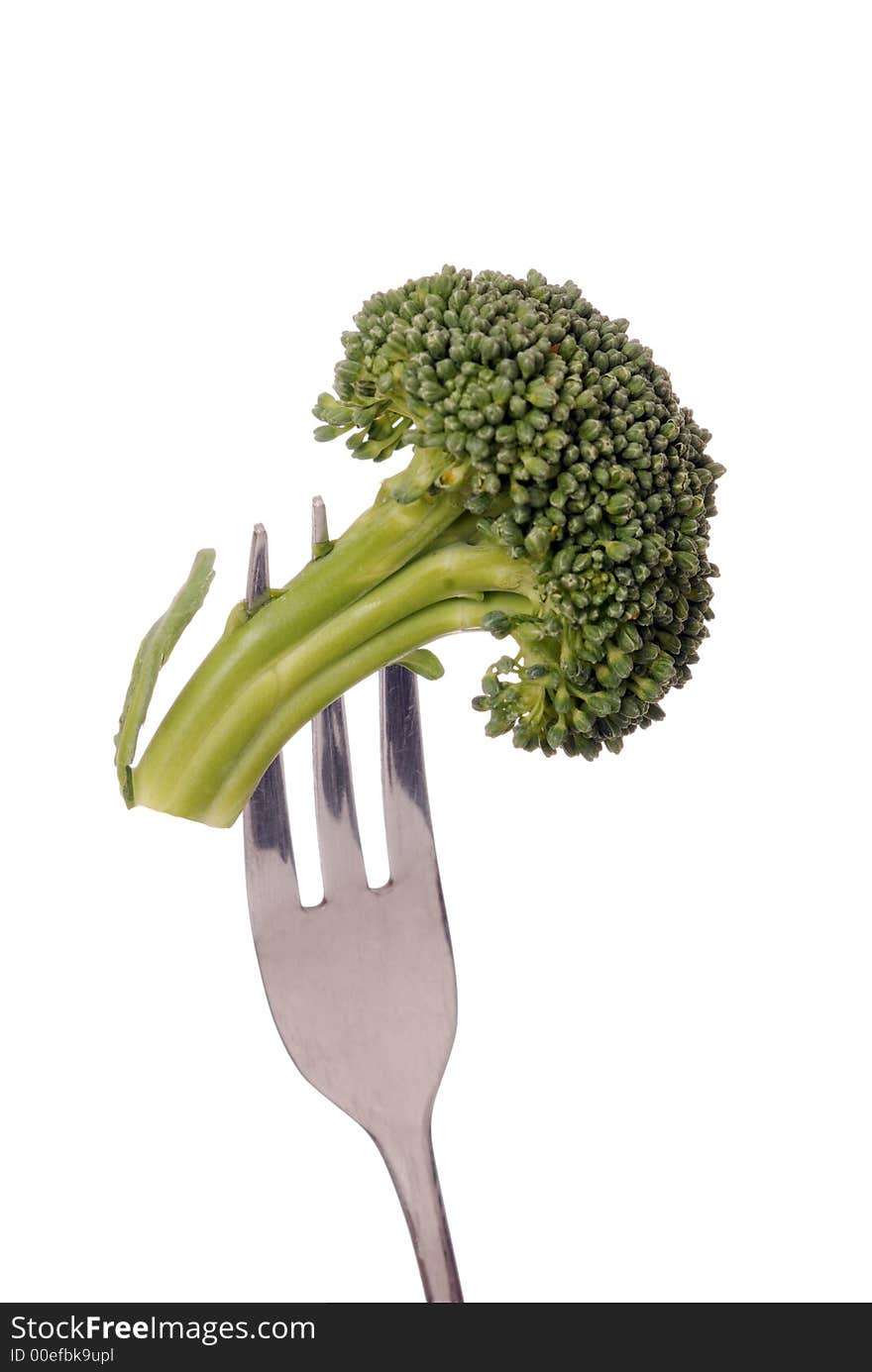 Broccoli On Fork