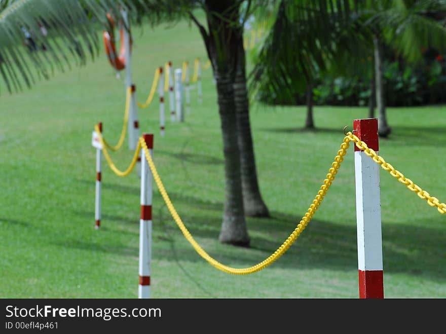 Barriers in the gardens