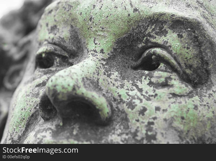 Monument at Pere`lechaise statue of comediographich from 19th century. Monument at Pere`lechaise statue of comediographich from 19th century