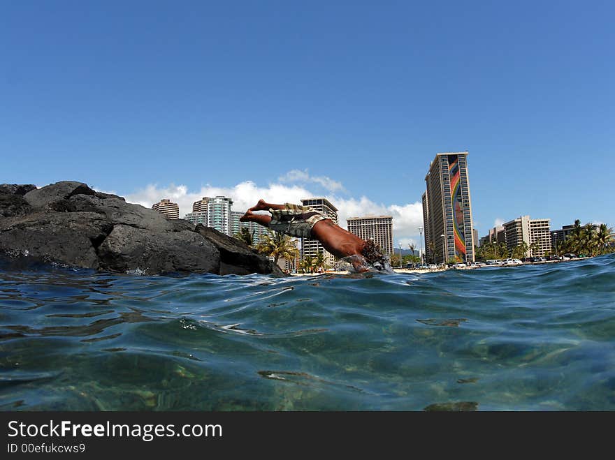 Diving In The Ocean