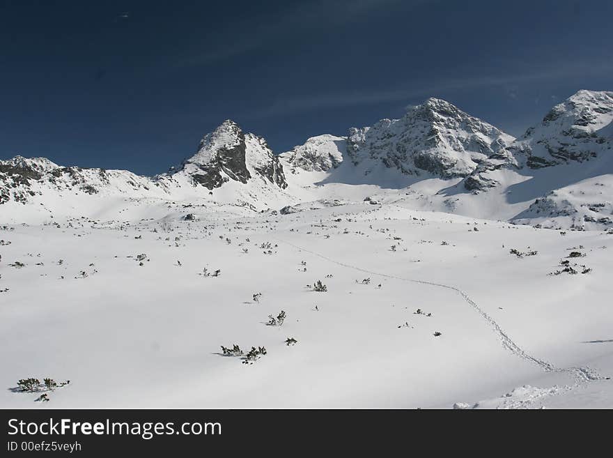 Mountains Covered  Snow