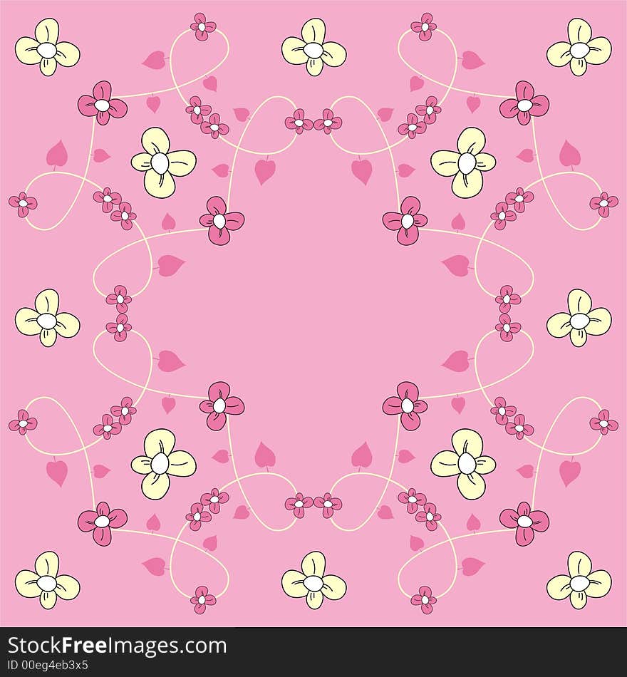 Decorative spring design with flowers. Decorative spring design with flowers