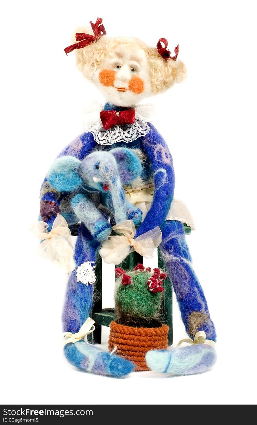 Doll with elephant (craft)