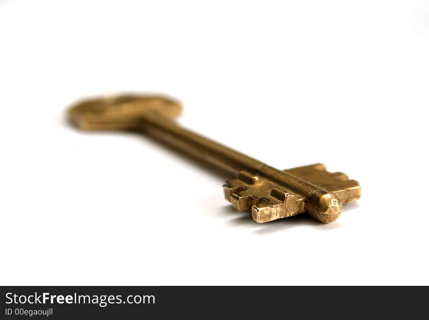 One key on a white background