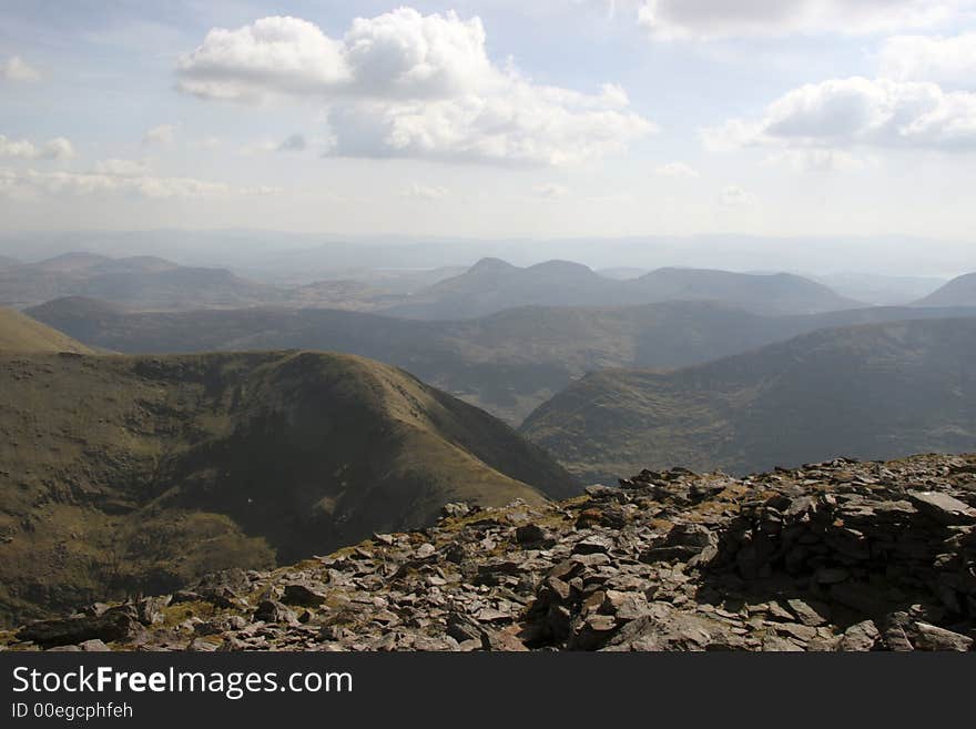 A view from a mountain in kerry. A view from a mountain in kerry