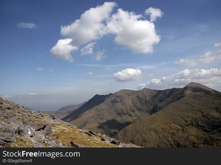 A view from a mountain in kerry. A view from a mountain in kerry