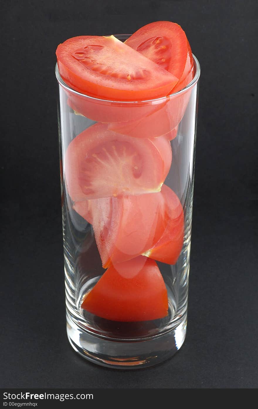 Tomato in the glass