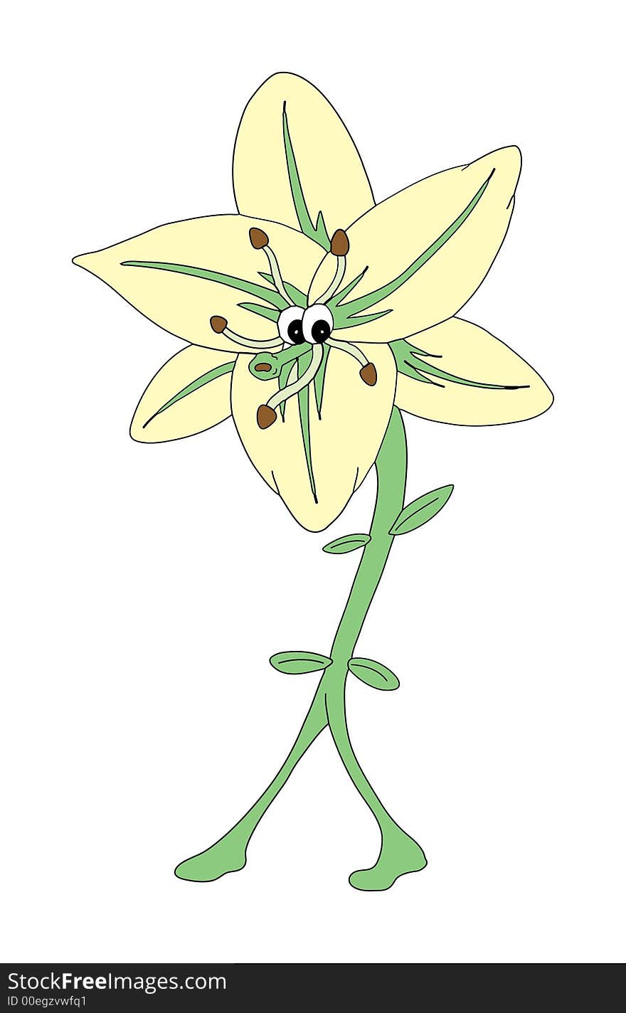 Illustration of a smiling Lily