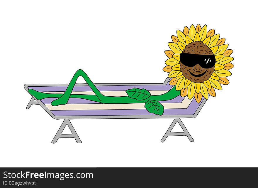 Sunflower lounging