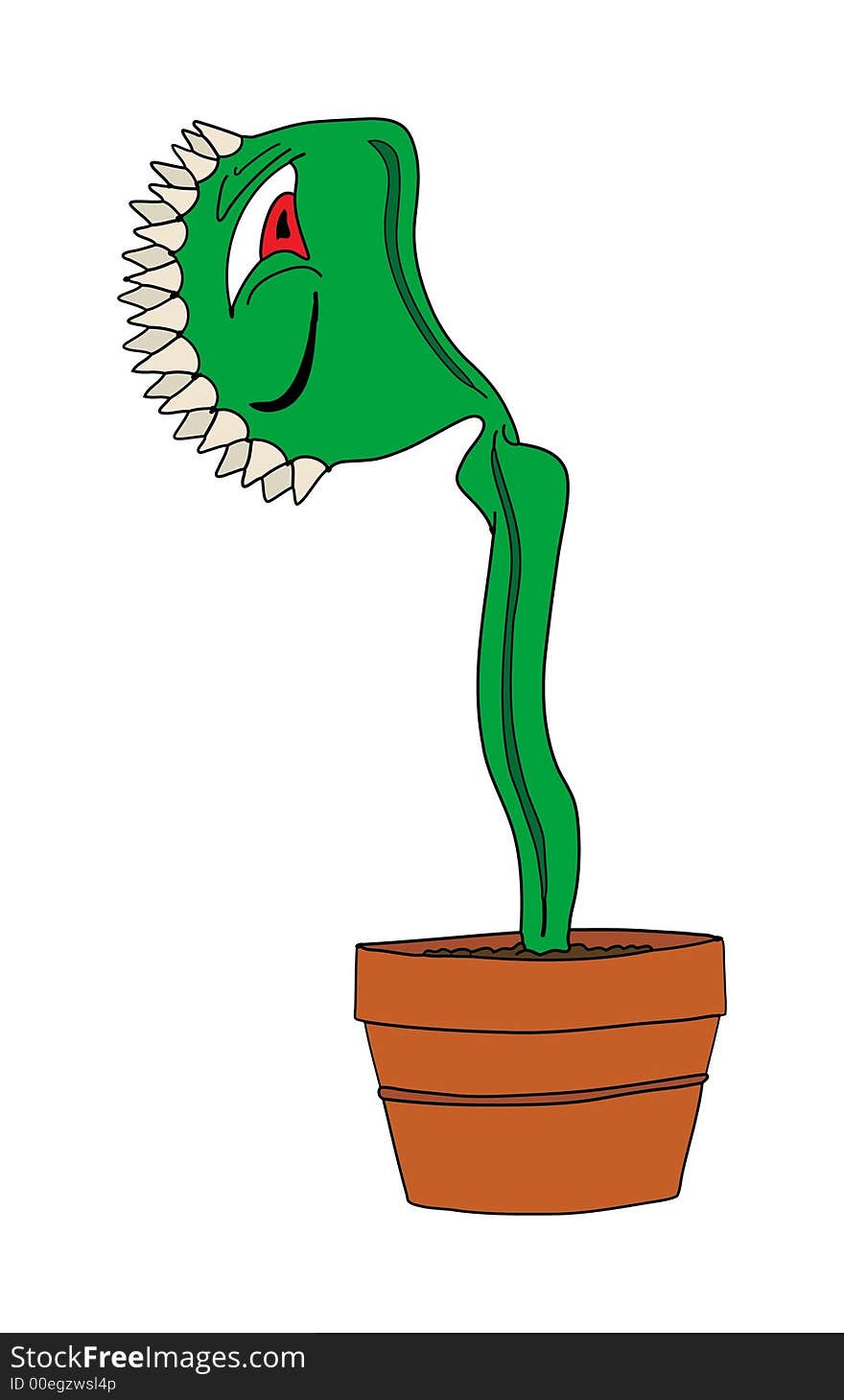 Illustration of a venus fly trap